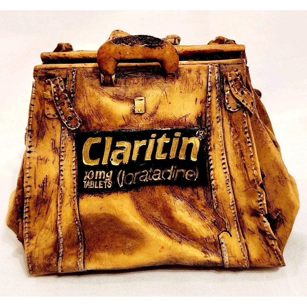 CLARITIN Advertisement Business Card Holder Dr Bag Resin‎  BAYER Pharmaceitical